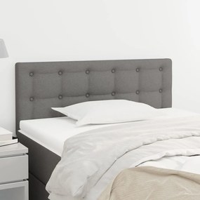 346417 vidaXL Cabeceira de cama tecido 90x5x78/88 cm cinzento-escuro