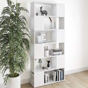 vidaXL Estante/divisória 80x24x186 cm derivados de madeira branco