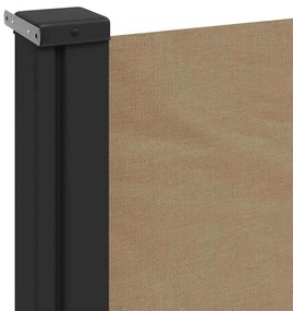 Toldo lateral retrátil 140x300 cm cinzento-acastanhado