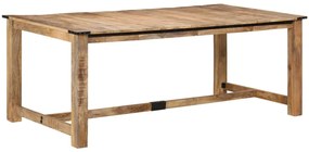 vidaXL Mesa de jantar 200x100x75 cm madeira de mangueira maciça