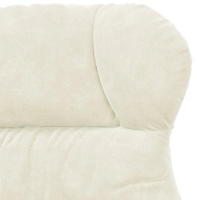 Poltrona Relaxante em Veludo Creme