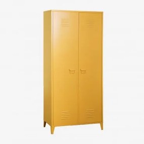 Armário Cacifo De 2 Portas Em Aço Pohpli Amarelo Albero - Sklum