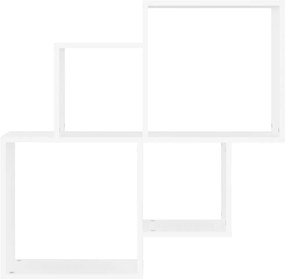 Estante de parede cúbica 80x15x78,5 cm deriv. de madeira branco