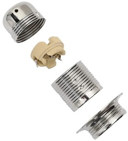 Casquilhos de lâmpadas 2 pcs Níquel acetinado E27