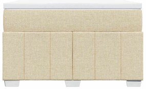 Cama com molas/colchão 120x200 cm tecido cor creme