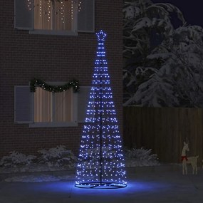 vidaXL Árvore de Natal LED com 800 LEDs com suporte Azul 400 cm Ferro
