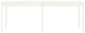 Mesa de jardim 203,5x100x76 cm madeira de pinho maciça branco