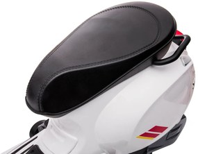 Vespa Sprint eletrica para crianças 12V, scooter elétrica de 12 volts com música Branca