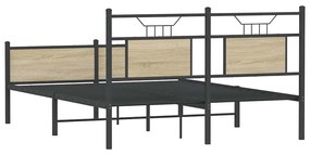Estrutura cama s/ colchão derivados de madeira carvalho sonoma