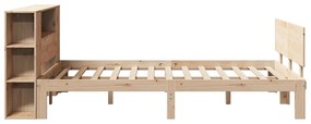 Cama com estante sem colchão 150x200 cm pinho maciço