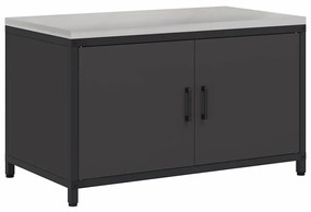 Armário de Armazenamento para Cozinha Preto 60 x 50 x 92 cm Aço