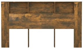 Armário de cabeceira 180x18,5x104,5 cm cor carvalho fumado