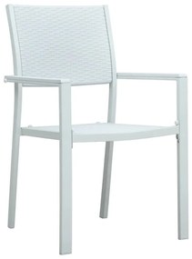 5 pcs conjunto de jantar para jardim branco