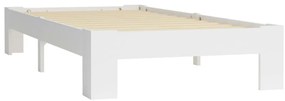 Estrutura de cama 90x200 cm pinho maciço branco