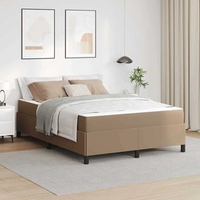 vidaXL Estrutura de cama com colchão Cappuccino 140 x 190 cm