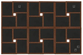 Moldura para 24 (13x18 cm) fotografias MDF castanho-escuro