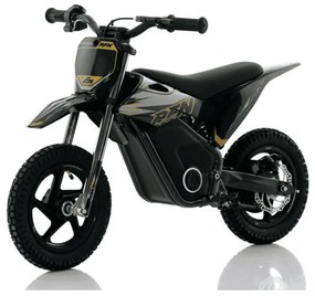 Mini moto eléctrica velocidade até 13 Km/h C/Limitador  RFN Warrior SX-E150 150W 12” Preto/Dourada