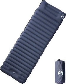 vidaXL Colchão de campismo autoinsuflável c/ almofada 1 pessoa cinza