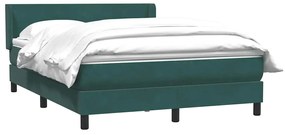 Box Cama primavera com Colchão Verde Escuro 140x210 cm Veludo