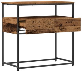 Mesa de Consola vidaXL Madeira Velha 75x40x75 cm Madeira Reforçada e A