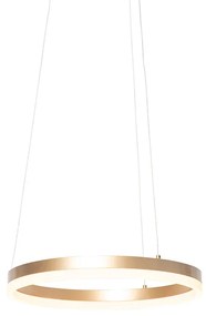 Candeeiro de suspensão design dourado 40 cm com LED regulável em 3 níveis - Anello Design