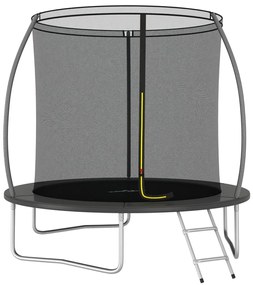 92949 vidaXL Conjunto de trampolim redondo 244x55 cm 100 kg