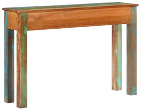 Mesa consola 110x30x75 cm madeira recuperada maciça