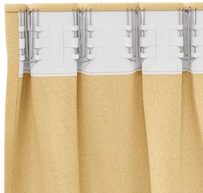 Cortinas com cortinas 2 pcs Bege 260 x 140 cm Poliéster