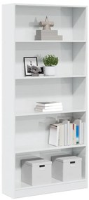 Estante 80x24x176 cm derivados de madeira branco brilhante
