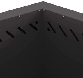 Fogueira Sem Fumaça Hexagonal Preta 58x58x51 cm Aço
