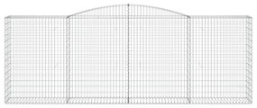 Cestos gabião arqueados 2pcs 400x50x140/160cm ferro galvanizado