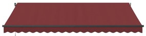Toldo retrátil automático com luzes LED 450x300 cm bordô