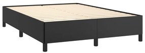 Estrutura de cama 140x190 cm couro artificial preto