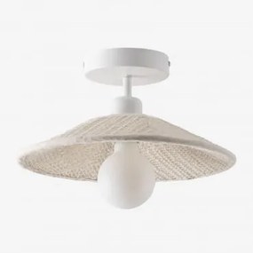 Plafonier De Teto Em Linho Massina Beige Creme - Sklum