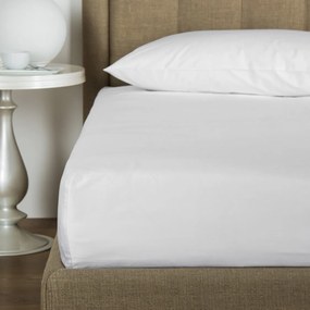 lençol de baixo ajustável 150x200 + 30 cm - Lençol capa cama 150 - Lençol branco algodão percal: cama 150cm / 150 x 200 + 30 cm