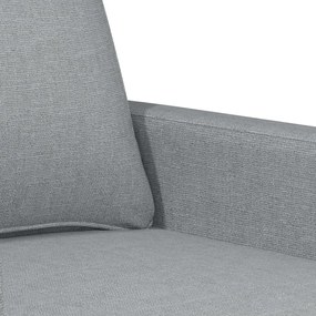 Sofá de 3 lugares 180 cm tecido cinza-claro