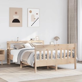 Cama sem colchão 120x190 cm madeira de pinho maciça
