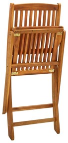 Cadeiras de jardim dobráveis 4 pcs madeira acácia maciça