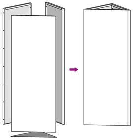 Vaso/floreira de jardim triangular 2 pcs 30x26x75 cm aço branco