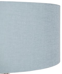 Candeeiro de pé tripé de madeira branca com sombra mineral 50 cm - Puros Moderno,Country / Rústico