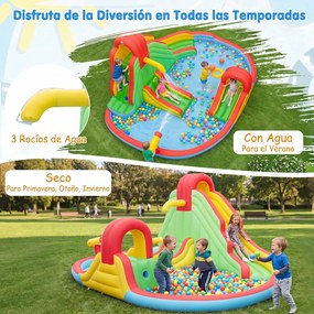 Castelo Insuflável Infantil, 511 x 400 x 240 cm, 3 Escorregas (SEM SOPRADOR), Multicolor