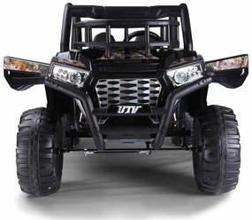 Jipe elétrico para crianças Tipo UTV 24V 2 Lugares em imitação de pele, comando à distância 2,4 GHz, 2 motores de 200 W, bateria de lítio, travão elét
