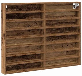 Armário Vitrine Madeira Velha 100x8,5x75 cm Madeira Engenheirada