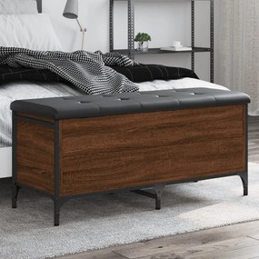 vidaXL Banco arrumação 102x42x45cm derivados madeira carvalho castanho