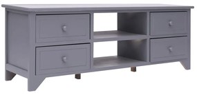vidaXL Móvel de TV 115x30x40 cm madeira de paulownia cinzento