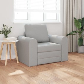 Sofá-Cama de Chão 2-em-1 Cinzento Nuvem 98x71x83 cm Tecido