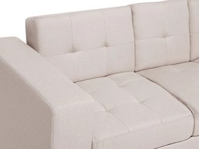 Sofá-cama de 3 lugares em tecido creme com repousa-pés  FALSTER Beliani