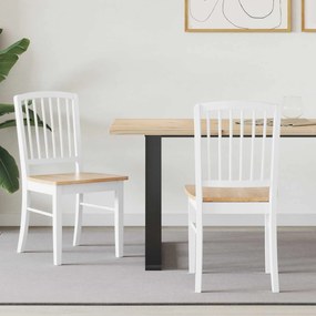 vidaXL Cadeiras de Jantar 2 pcs Branco 50 x 52,5 x 91 cm