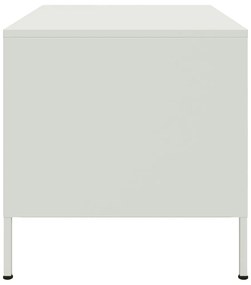 Mesa de centro 68x50x50,5 cm aço branco