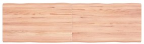 vidaXL Tampo de mesa com bordas vivas carvalho tratado castanho-claro